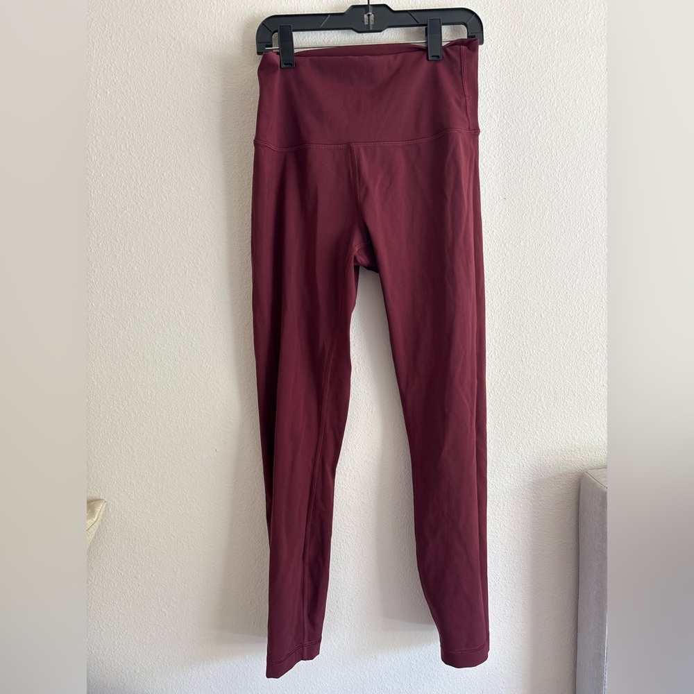 Lululemon Burgundy High-Waisted Leggings